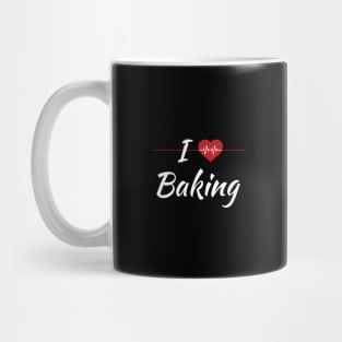 I Love Baking Cute Red Heart Mug